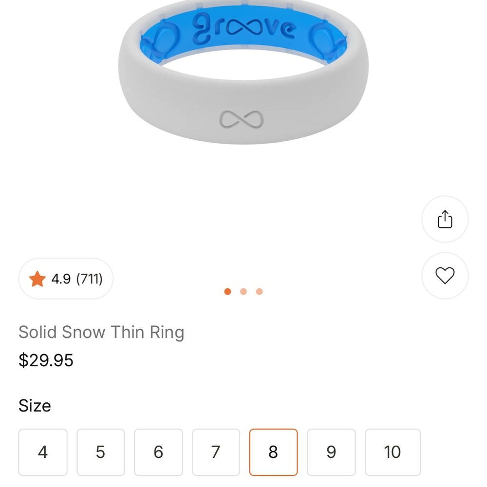 Groove Life Solid Snow Thin Ring